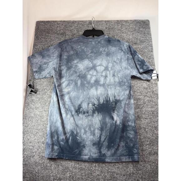 The Mountain Warrior Wolf Adult T-Shirt Tee Navy Tie Dye Size M - Picture 4 of 8